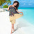 Anguilla Christmas Sarong with Snowman Palm Tree Ornaments Coconut Drink and Island Pattern Design - Wonder Print Shop