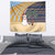 Anguilla Christmas Tapestry with Snowman Palm Tree Ornaments Coconut Drink and Island Pattern Design - Wonder Print Shop