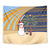 Anguilla Christmas Tapestry with Snowman Palm Tree Ornaments Coconut Drink and Island Pattern Design - Wonder Print Shop