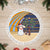 Anguilla Christmas Tree Skirt with Snowman Palm Tree Ornaments Coconut Drink and Island Pattern Design - Wonder Print Shop