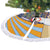 Anguilla Christmas Tree Skirt with Snowman Palm Tree Ornaments Coconut Drink and Island Pattern Design - Wonder Print Shop