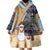 Anguilla Christmas Wearable Blanket Hoodie with Snowman Palm Tree Ornaments Coconut Drink and Island Pattern Design - Wonder Print Shop