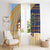 Anguilla Christmas Window Curtain with Snowman Palm Tree Ornaments Coconut Drink and Island Pattern Design - Wonder Print Shop