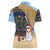 Anguilla Christmas Women Polo Shirt with Snowman Palm Tree Ornaments Coconut Drink and Island Pattern Design - Wonder Print Shop