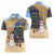 Anguilla Christmas Women Polo Shirt with Snowman Palm Tree Ornaments Coconut Drink and Island Pattern Design - Wonder Print Shop