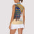 Anguilla Christmas Women Sleeveless Polo Shirt with Snowman Palm Tree Ornaments Coconut Drink and Island Pattern Design - Wonder Print Shop