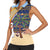 Anguilla Christmas Women Sleeveless Polo Shirt with Snowman Palm Tree Ornaments Coconut Drink and Island Pattern Design - Wonder Print Shop