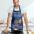 Anguilla Christmas Apron with Santa Pineapple Floral Tree Island Crest and Tropical Pattern Design - Wonder Print Shop
