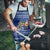 Anguilla Christmas Apron with Santa Pineapple Floral Tree Island Crest and Tropical Pattern Design - Wonder Print Shop