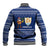 Anguilla Christmas Baseball Jacket with Santa Pineapple Floral Tree Island Crest and Tropical Pattern Design - Wonder Print Shop