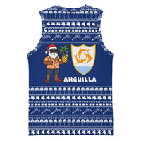 Anguilla Christmas Basketball Jersey with Santa Pineapple Floral Tree Island Crest and Tropical Pattern Design - Wonder Print Shop