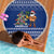 Anguilla Christmas Beach Blanket with Santa Pineapple Floral Tree Island Crest and Tropical Pattern Design - Wonder Print Shop