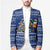 Anguilla Christmas Blazer with Santa Pineapple Floral Tree Island Crest and Tropical Pattern Design - Wonder Print Shop