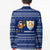 Anguilla Christmas Blazer with Santa Pineapple Floral Tree Island Crest and Tropical Pattern Design - Wonder Print Shop