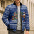 Anguilla Christmas Bomber Puffer Jacket with Santa Pineapple Floral Tree Island Crest and Tropical Pattern Design - Wonder Print Shop