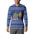 Anguilla Christmas Button Sweatshirt with Santa Pineapple Floral Tree Island Crest and Tropical Pattern Design - Wonder Print Shop