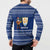 Anguilla Christmas Button Sweatshirt with Santa Pineapple Floral Tree Island Crest and Tropical Pattern Design - Wonder Print Shop