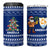 Anguilla Christmas 4 in 1 Can Cooler Tumbler with Santa Pineapple Floral Tree Island Crest and Tropical Pattern Design - Wonder Print Shop