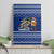 Anguilla Christmas Canvas Wall Art with Santa Pineapple Floral Tree Island Crest and Tropical Pattern Design - Wonder Print Shop