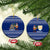 Anguilla Christmas Ceramic Ornament with Santa Pineapple Floral Tree Island Crest and Tropical Pattern Design - Wonder Print Shop