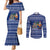 Anguilla Christmas Couples Matching Mermaid Dress and Long Sleeve Button Shirt with Santa Pineapple Floral Tree Island Crest and Tropical Pattern Design - Wonder Print Shop