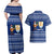 Anguilla Christmas Couples Matching Off Shoulder Maxi Dress and Hawaiian Shirt with Santa Pineapple Floral Tree Island Crest and Tropical Pattern Design - Wonder Print Shop