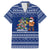 Anguilla Christmas Family Matching Off The Shoulder Long Sleeve Dress and Hawaiian Shirt with Santa Pineapple Floral Tree Island Crest and Tropical Pattern Design - Wonder Print Shop