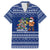 Anguilla Christmas Family Matching Off Shoulder Short Dress and Hawaiian Shirt with Santa Pineapple Floral Tree Island Crest and Tropical Pattern Design - Wonder Print Shop