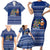 Anguilla Christmas Family Matching Short Sleeve Bodycon Dress and Hawaiian Shirt with Santa Pineapple Floral Tree Island Crest and Tropical Pattern Design - Wonder Print Shop