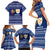 Anguilla Christmas Family Matching Short Sleeve Bodycon Dress and Hawaiian Shirt with Santa Pineapple Floral Tree Island Crest and Tropical Pattern Design - Wonder Print Shop