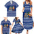 Anguilla Christmas Family Matching Summer Maxi Dress and Hawaiian Shirt with Santa Pineapple Floral Tree Island Crest and Tropical Pattern Design - Wonder Print Shop