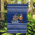 Anguilla Christmas Garden Flag with Santa Pineapple Floral Tree Island Crest and Tropical Pattern Design - Wonder Print Shop
