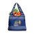 Anguilla Christmas Grocery Bag with Santa Pineapple Floral Tree Island Crest and Tropical Pattern Design - Wonder Print Shop