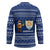 Anguilla Christmas Hockey Jersey with Santa Pineapple Floral Tree Island Crest and Tropical Pattern Design - Wonder Print Shop