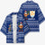 Anguilla Christmas Kimono with Santa Pineapple Floral Tree Island Crest and Tropical Pattern Design - Wonder Print Shop