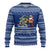 Anguilla Christmas Ugly Christmas Sweater with Santa Pineapple Floral Tree Island Crest and Tropical Pattern Design - Wonder Print Shop