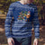 Anguilla Christmas Ugly Christmas Sweater with Santa Pineapple Floral Tree Island Crest and Tropical Pattern Design - Wonder Print Shop