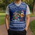 Anguilla Christmas Knitted V-Neck Vest with Santa Pineapple Floral Tree Island Crest and Tropical Pattern Design - Wonder Print Shop