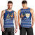 Anguilla Christmas Men Tank Top with Santa Pineapple Floral Tree Island Crest and Tropical Pattern Design - Wonder Print Shop