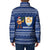 Anguilla Christmas Padded Jacket with Santa Pineapple Floral Tree Island Crest and Tropical Pattern Design - Wonder Print Shop