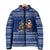 Anguilla Christmas Padded Jacket with Santa Pineapple Floral Tree Island Crest and Tropical Pattern Design - Wonder Print Shop