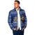 Anguilla Christmas Padded Jacket with Santa Pineapple Floral Tree Island Crest and Tropical Pattern Design - Wonder Print Shop