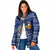 Anguilla Christmas Padded Jacket with Santa Pineapple Floral Tree Island Crest and Tropical Pattern Design - Wonder Print Shop