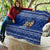 Anguilla Christmas Quilt with Santa Pineapple Floral Tree Island Crest and Tropical Pattern Design - Wonder Print Shop
