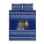 Anguilla Christmas Quilt Bed Set with Santa Pineapple Floral Tree Island Crest and Tropical Pattern Design - Wonder Print Shop