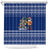 Anguilla Christmas Shower Curtain with Santa Pineapple Floral Tree Island Crest and Tropical Pattern Design - Wonder Print Shop