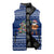 Anguilla Christmas Sleeveless Puffer Jacket with Santa Pineapple Floral Tree Island Crest and Tropical Pattern Design - Wonder Print Shop