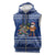 Anguilla Christmas Sleeveless Zip Hoodie with Santa Pineapple Floral Tree Island Crest and Tropical Pattern Design - Wonder Print Shop