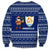 Anguilla Christmas Sweatshirt with Santa Pineapple Floral Tree Island Crest and Tropical Pattern Design - Wonder Print Shop