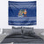 Anguilla Christmas Tapestry with Santa Pineapple Floral Tree Island Crest and Tropical Pattern Design - Wonder Print Shop
